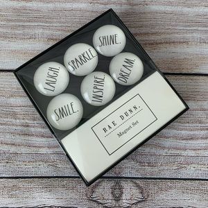 Rae Dunn LAUGH magnet set